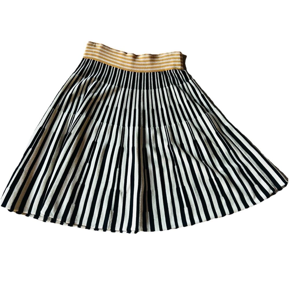 Anthropologie Viola Striped Sweater Skirt Wool Size XS